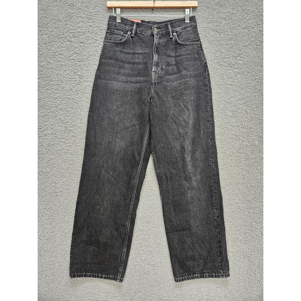 Acne Studios 1993 Vintage Black Jeans 29x32 High Rise Straight Leg Denim